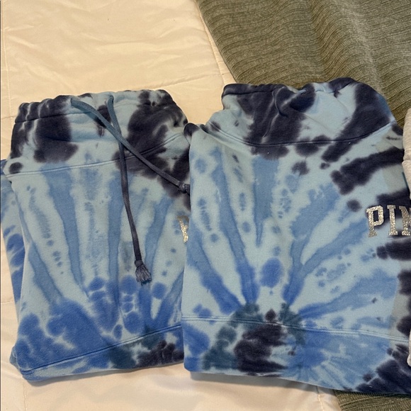 Blue Tie-Dye Hoodie and Sweatpants Set - Picture 1 of 2